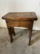 Arts and Crafts oak stool