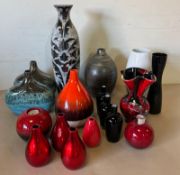 A collection of decorative vases various styles and sizes