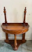 A Victorian mahogany Demi Lune 