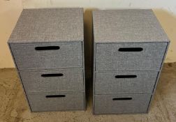 Two felt storage boxes