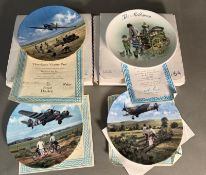 Four picture plates; The Milkman, Hurricane Victory Pass, Lancaster Low Overhead and Spitfire Coming