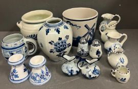 A selection of Delftware pottery