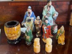 A collection of Chinese ceramics and other items