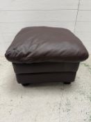 Faux leather square poufé (H39cm Sq61cm)