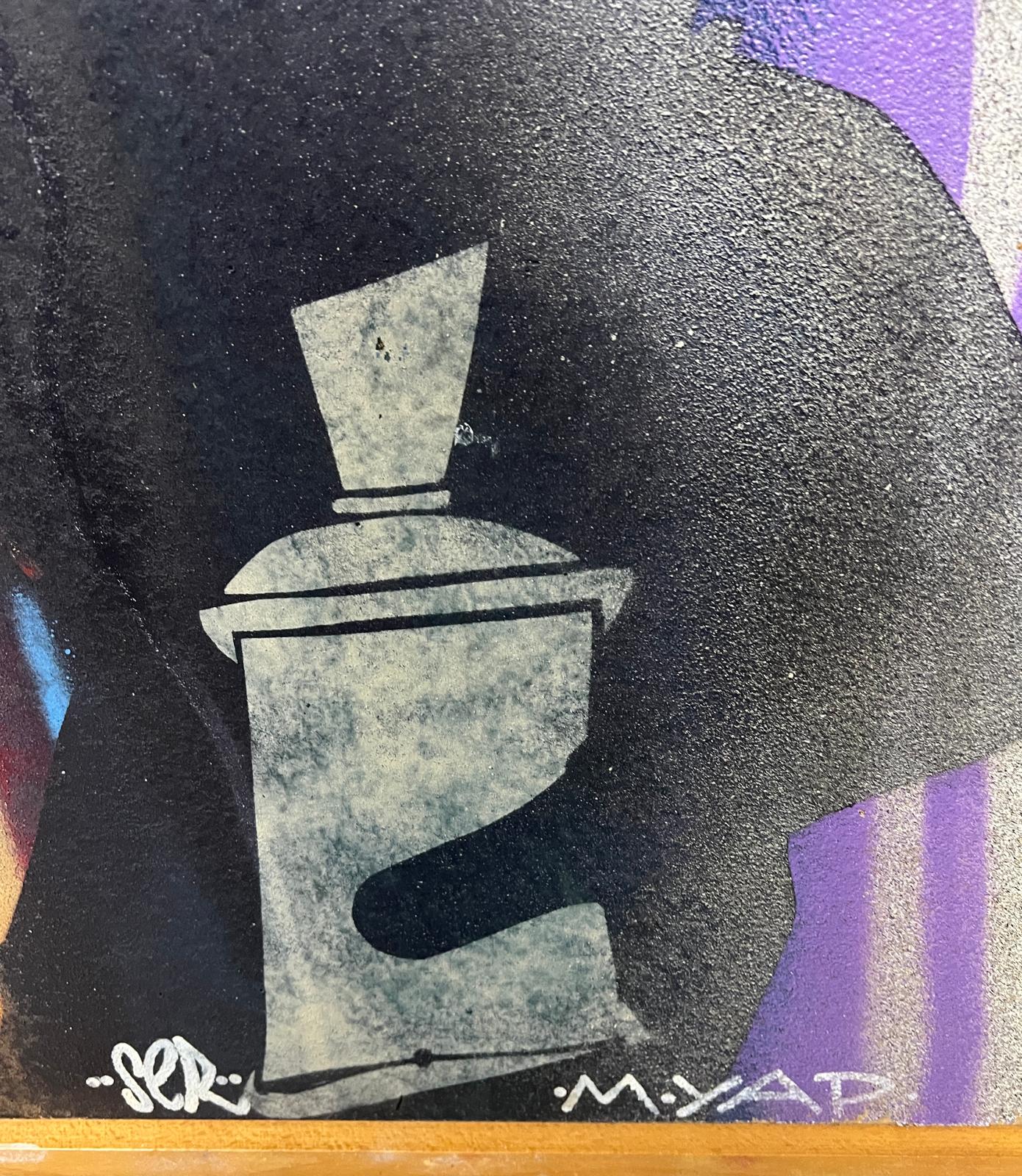 'Spray' Graffiti Art Spray on Board Signed SER. Darren Cullen (b.1974) British. Cullen is a well - Image 3 of 4