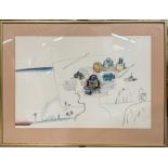 'Artist in Landscape' from Derriere le Miroir, ST '65 1965 Lithograph, signed in the plate 'ST