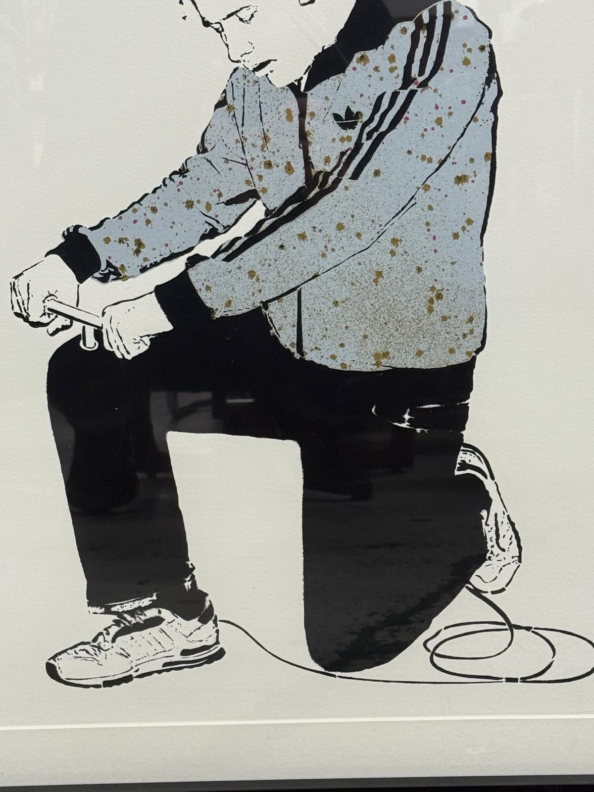 Exploding Head Ltd Ed Print 21/50 Signed Graffiti Art by Bandwidth (b.?) British. 96x66 - Image 4 of 4