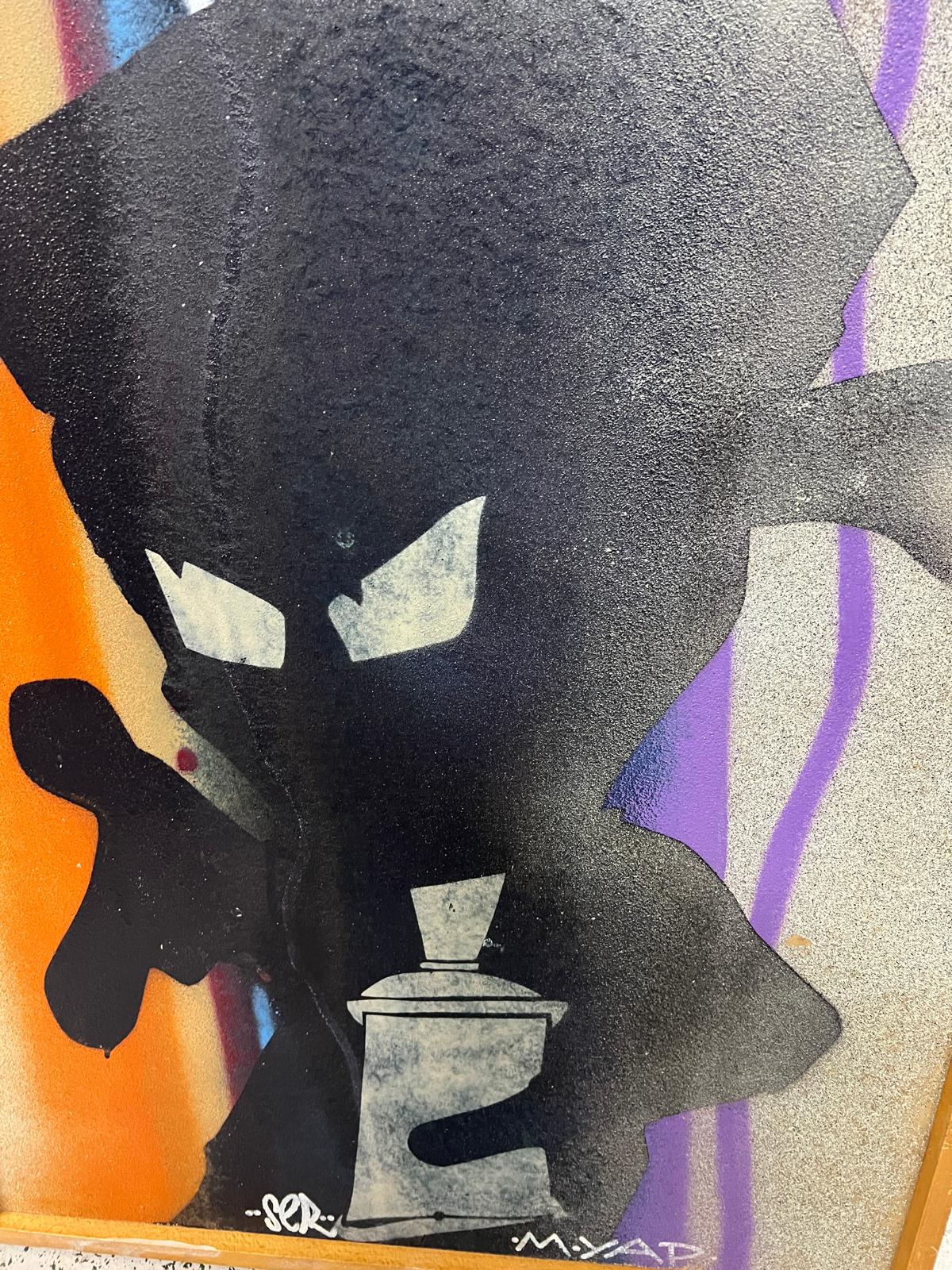 'Spray' Graffiti Art Spray on Board Signed SER. Darren Cullen (b.1974) British. Cullen is a well - Image 4 of 4