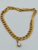 A 9ct gold bracelet with an approximate weight of 5g.