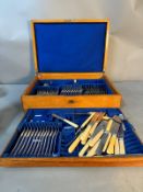 A canteen of cutlery, twelve place setting, makers mark S&F (AF)
