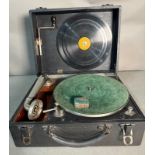 An Argentine "Concert Soundbox" gramophone, complete with handle and needles