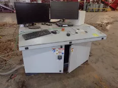 Rimi Model +QE00 Recycling Systems Operating Desk, S/N: RIN2100928; with (1) Dell, (1) HP