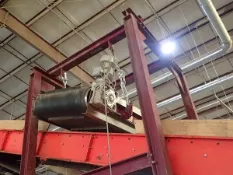 Malamann Model 100.120 Permanent Overband Seperator with 36 in. x 72 in. (approx.) Cleated Belt