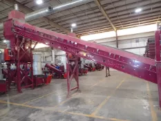 Promeco 32 in. x 26 ft. (approx.) Motorized Inclined Belt Conveyor, Model & S/N: N/A; with Polyester