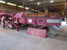 Promeco 48 in. x 26 ft. Motorized Inclined Feed Belt Conveyor, Model & S/N: N/A; with Rubber Grooved