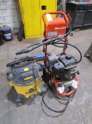 Lot - (1) Husqvarna PW3200 Power Washer with Wand, (1) Dewalt Shop Vac & (1) 4-Wheel Furniture Dolly