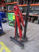 Pittsburgh 1/2 - 2 Ton Folding Portable Shop Crane; with 8-Ton Long Ram (Location: Savannah, GA)