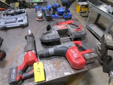 Lot - (3) 18V Milwaukee Tools, (1) Rotary Hammer Model 2717-20, (1) Sawzall Model 2621-20, (1)