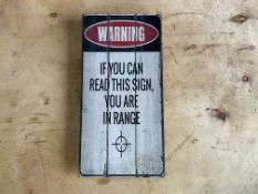 Shooting Range Sign
