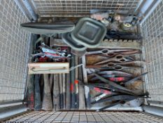 1x Stillage of High Lift Jack Pick Axes, Helves, Blow Lamps, Tools, Approx 60 items