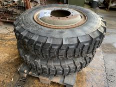 2x Unissued Michelin XL 1200 x 24 Spare Wheel 10 Stud Rim and Tyre from MOD