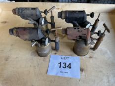 4x Optus Brass Blow Lamps