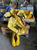 2x Hazmat Suits from MOD, Radio Active / Chemical / Biological, in Transit Bag c/w Accessories