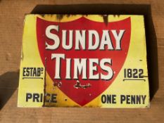 Sunday Times Enamel Sign
