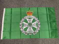 Royal Green Jackets Flag - 5ft X 3ft - With Brass Eyelets