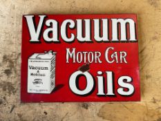 Enamel Sign Vacuum Motor Oil - 40cm x 30cm