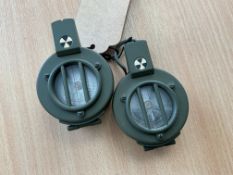 2x Unissued Francis Barker M88 British Army Prismatic Compass - 1 with crack in cover glass