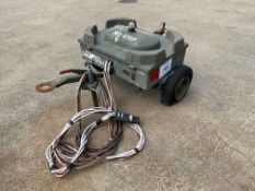 Battery Starter Trolley c/w Leads, Jockey Wheel, 10 x 12V Nato Batteries, from MOD