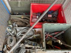 1x Stillage of Tools, Ratchet Load Straps, Tool Boxes, Crow Bar etc