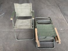 6x British Army Field Chairs