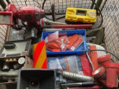 Stillage of Tools, Grinder, Hydraulic pump etc. From MOD.