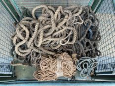 1x Stillage of Rope inc Tow Rope, Track Ropes etc, from MOD