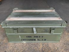 New Unissued Aluminium Zarges Type Stacking Waterproof Transit Case, from MOD