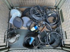 1x Stillage of FV Search Lights, Nato Jump Leads, Welding Cables etc, from MOD