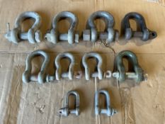 10x Unissued HD Recovery D Shackles, from MOD