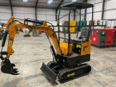 New Unissued 2024 HT12 1020KG Rubber Track Mini Digger with front blade piped for hammer etc.