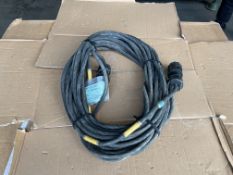 3 Core Generator / Power Cable, c/w Plug and Socket, from MOD