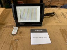 2x New Unissued LED 100W 240V Remote Control Floodlights c/w Fittings