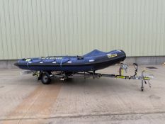 HUMBER INFLATABLE RIB with Mercury Mariner 30 HP Outboard and Indispension Trailer, winch Etc.
