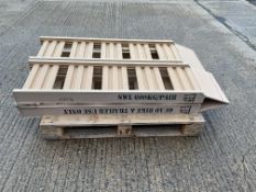 1x Pair of Unissued ( 2 off) Folding Aluminium 10 ft crossing/ loading ramps from MOD.