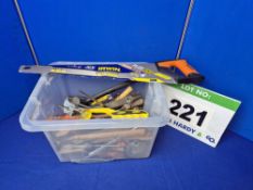 A Storage Box of Hand Tools (As Photographed)