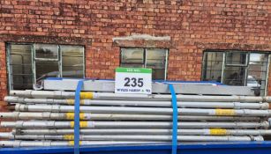 An Aluminium 2-Storey Access Tower with Castor Feet and Two Platforms