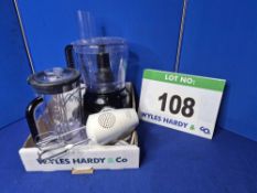 A Kitchen Lot comprising A RUSSELL HOBBS Food Processor and associated Attachments and A KENWOOD