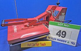 A PIXMAX G4 Swing 38cm Heat Transfer Press, Heated T-Shirt Printing Press