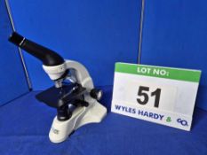 A MOTIC BA50 Biological Microscope with 4/010, 10/0.25 & 40/0.655 Magnification