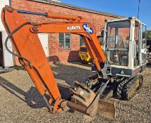 A KUBOTA KX71 360 degree Excavator with Two Buckets, Dozer Blade and Piped for Hammers, Serial No.